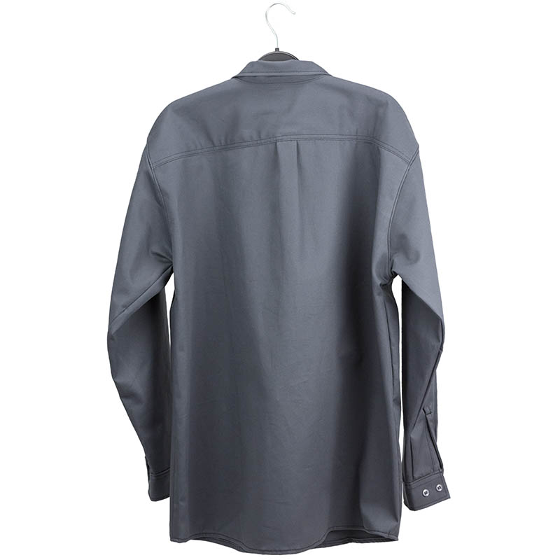 Zip Hickory Shirt, Charcoal, Long Sleeve