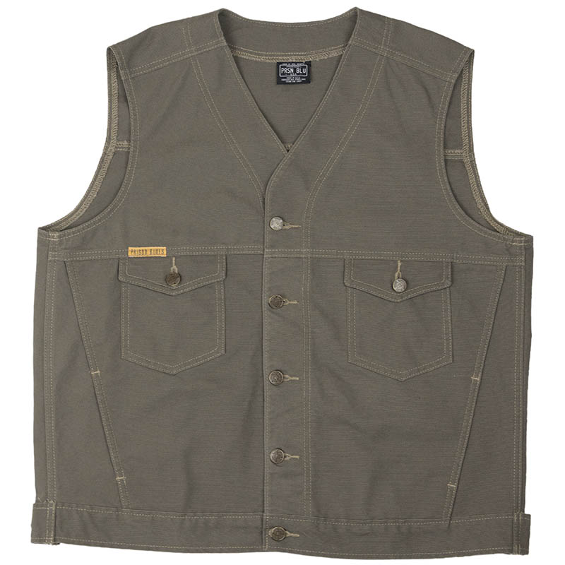 Western Vest, Rinsed Olive