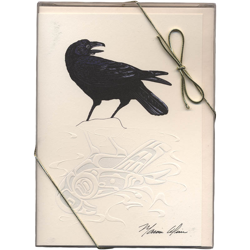 Raven Notecards, pack of 6 cards and envelopes