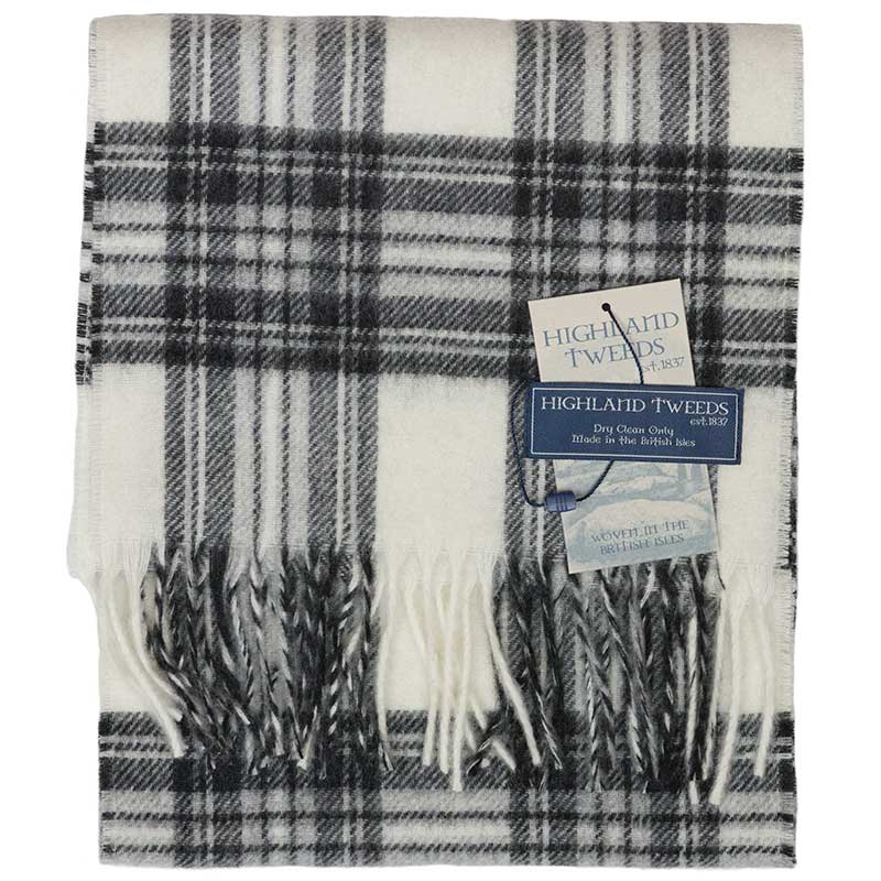 Lambswool Scarf, Dress Gray Stewart Tartan