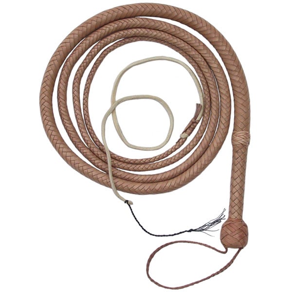 David Morgan Bullwhip, 10 ft., Natural Tan, the Indiana Jones Bullwhip