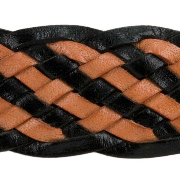 Two Tone Hat Band by David Morgan. Hand Braided in Kangaroo Leather