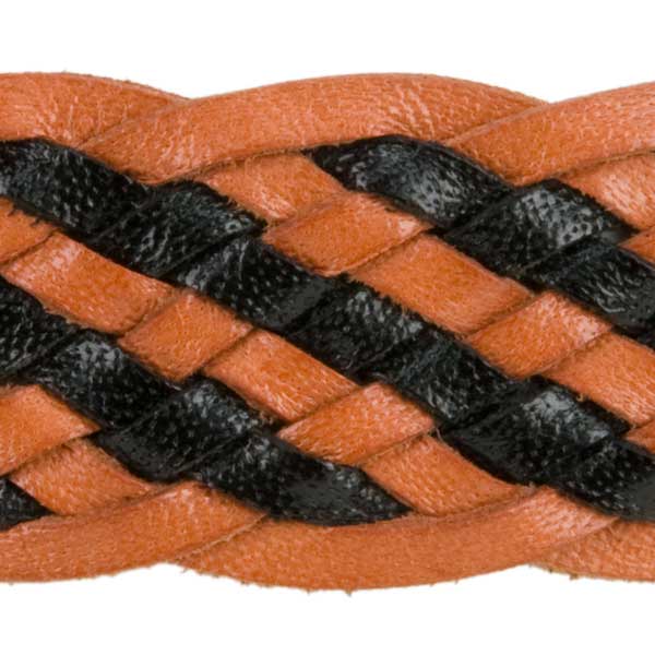 Two Tone Hat Band by David Morgan. Hand Braided in Kangaroo Leather