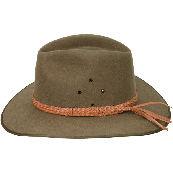 Natural Tan Six Plait Hat Band (shown on the #1616 Coober Pedy hat)