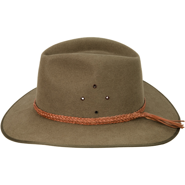 Natural Tan Ridge Braid Hat Band (shown on the Coober Pedy by Akubra)