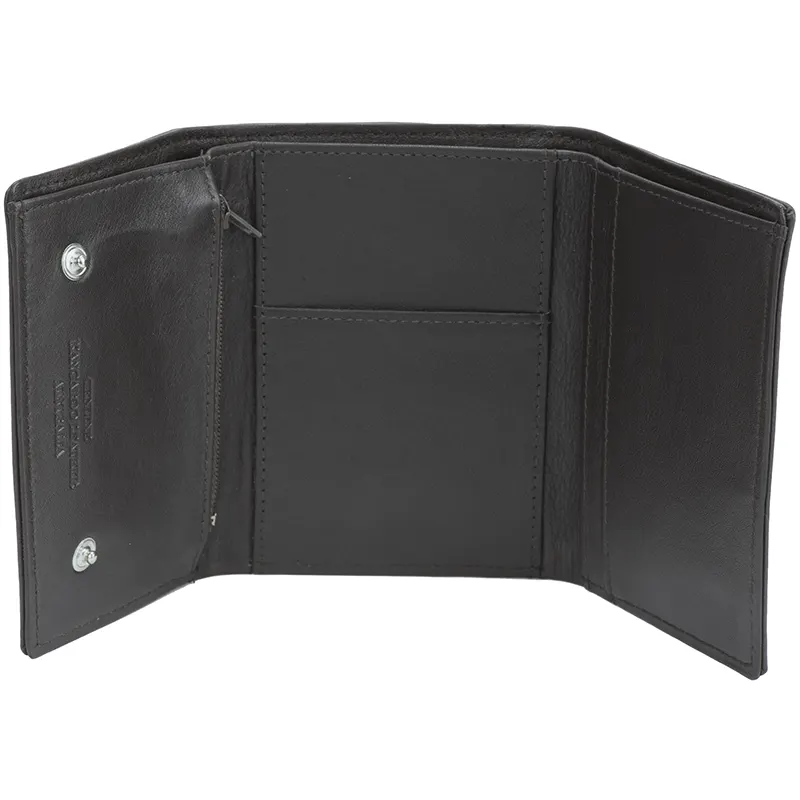 Trifold Wallet, Kangaroo Leather, Brown