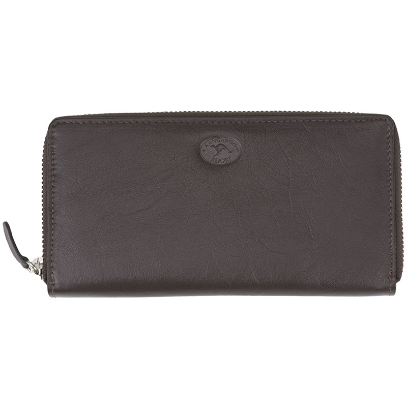 Ladies' Kangaroo Leather Wallet, Brown