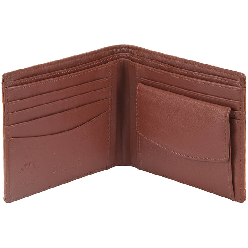 Six Pocket Wallet, Emu Leather, Tan