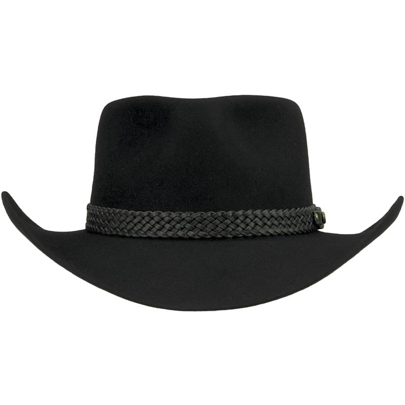Snowy River Hat by Akubra, Black, Front View