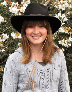 Stampede String, worn by Elena on her Cattleman Hat 