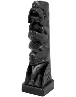 Bear-Halibut Totem Pole