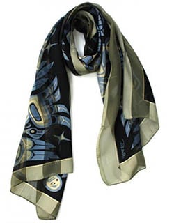 Raven Silk Scarf