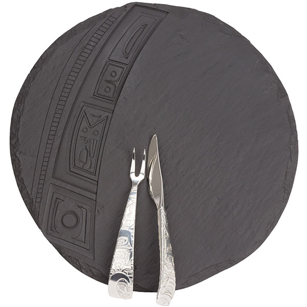 Pate Knife and Fork, shown with the B4240 Cheese Board