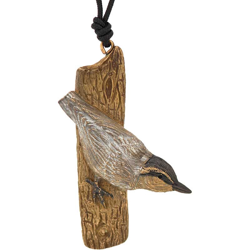 Nuthatch Pendant, Bronze