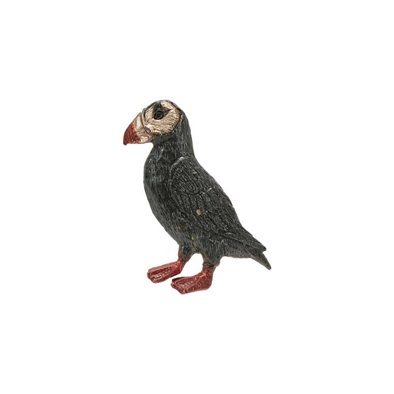 Puffin Profile Pin, Bronze