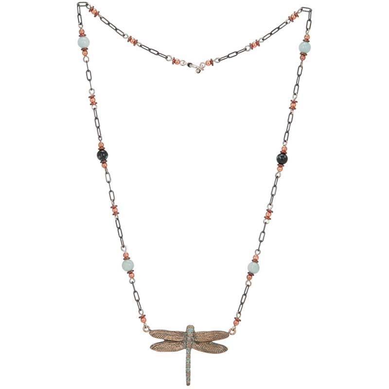 Bronze Dragonfly Necklace