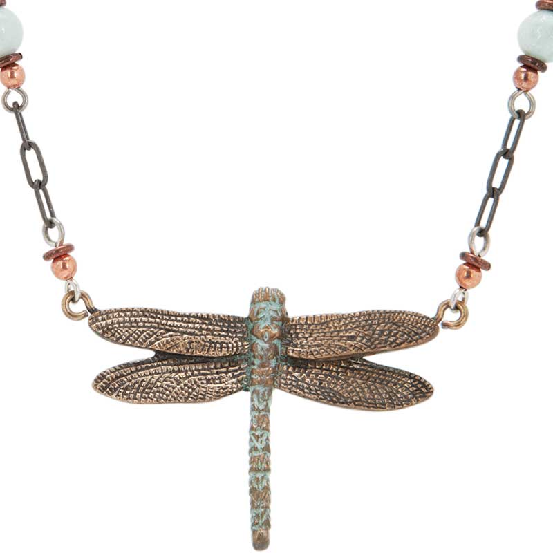 Bronze Dragonfly Necklace