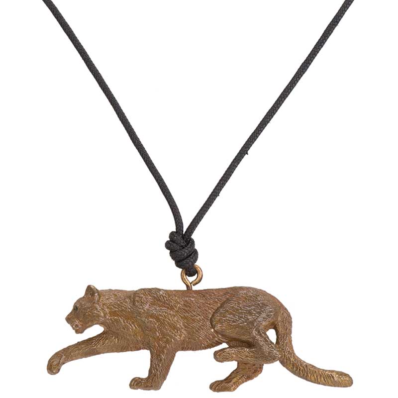 Mountain Lion Pendant, Bronze