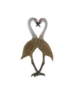 Sandhill Crane Heart Pin