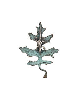 Oak Leaf with Silver Lizard Pin