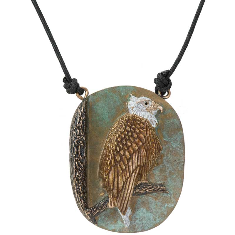 Eagle on Branch Pendant, Bronze