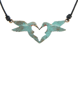 Hummingbird Heart Pendant