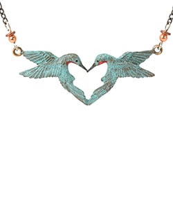 Hummingbird Heart Necklace