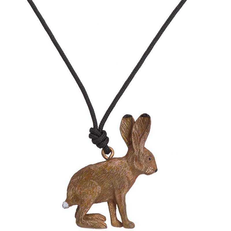 Jack Rabbit Pendant, Bronze