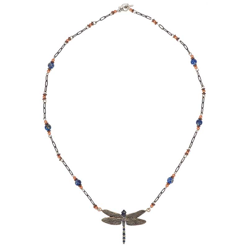 Blue Dragonfly Necklace