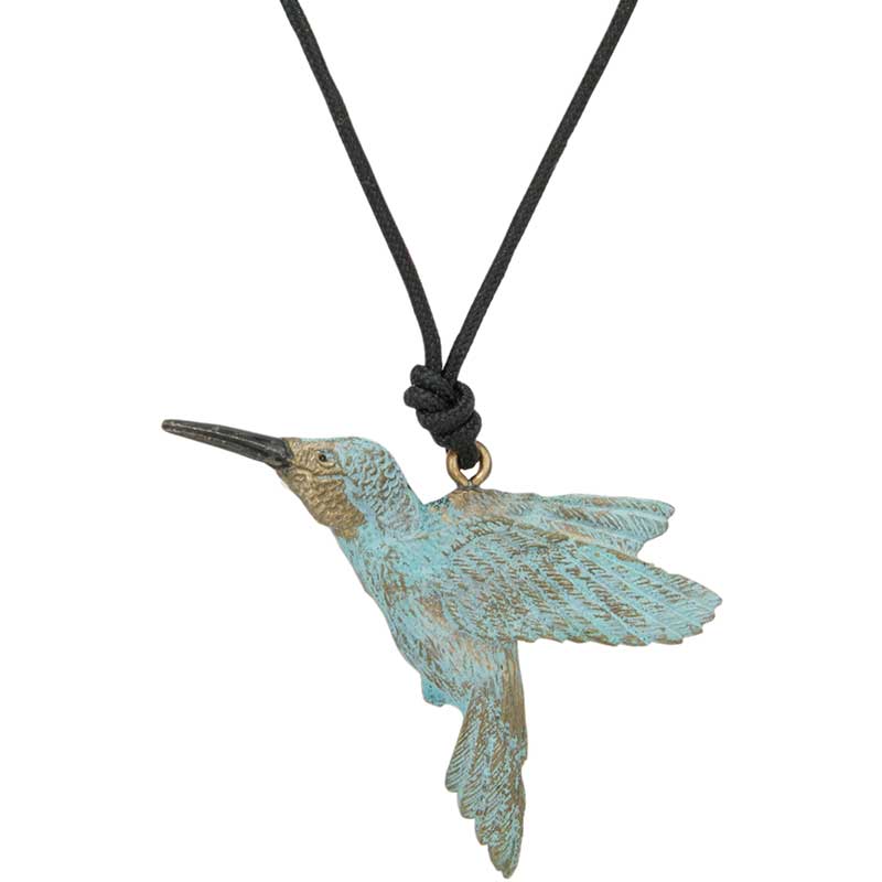 Hummingbird Pendant, Bronze