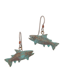 King Salmon Earrings, Fishhook