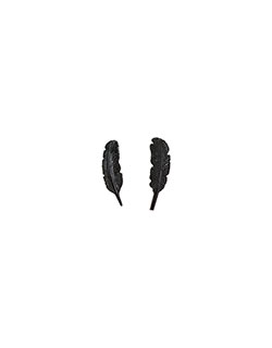 Raven Feather Earrings, Post