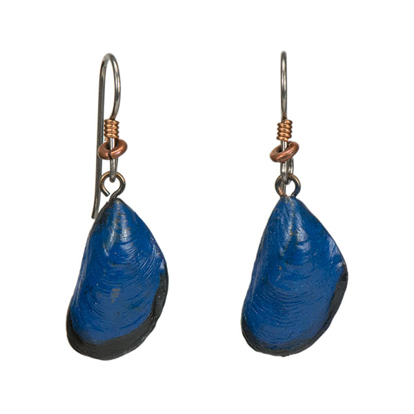 Penn Cove Mussel Earrings, Bronze