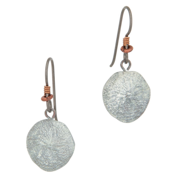 Sand Dollar Earrings, Bronze