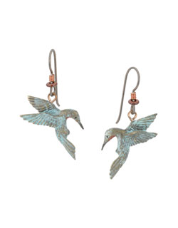 Hummingbird Heart Earrings