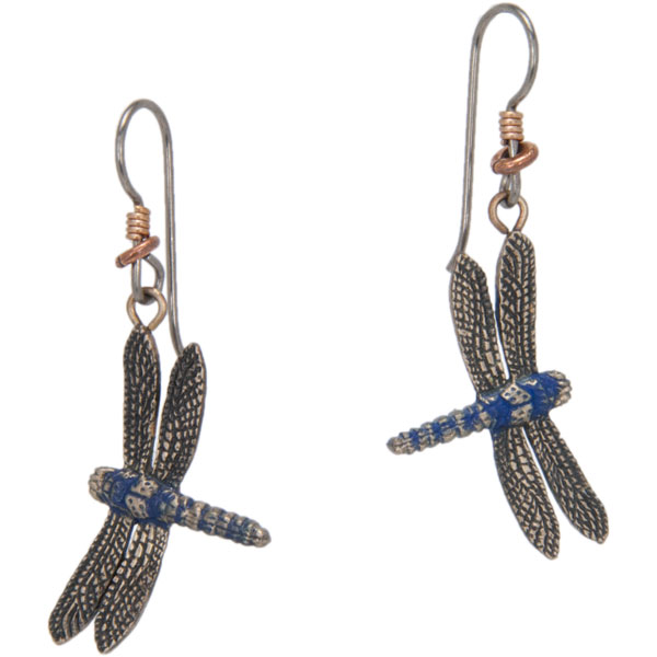 Blue Dragonfly Earrings