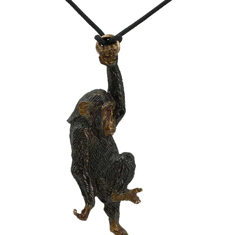 Swinging Chimp Zipper Pull