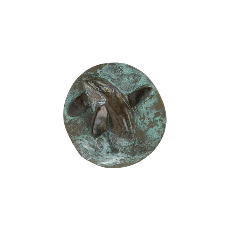 Orca Breaching Pin, Bronze