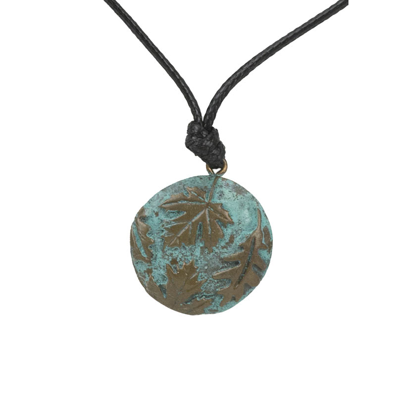 Nature's Leaves Pendant, Bronze