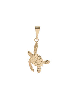 Sea Turtle Necklet, Right, 14 kt. Gold