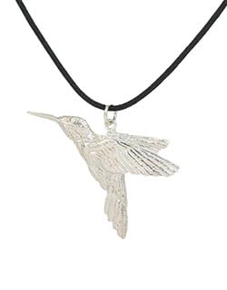 Hummingbird Pendant, Sterling Silver