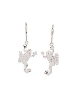 Tree Frog Earrings, Sterling Silver