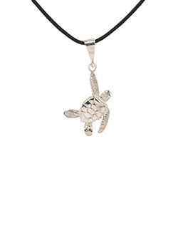 Sea Turtle Necklet, Left, Sterling Silver