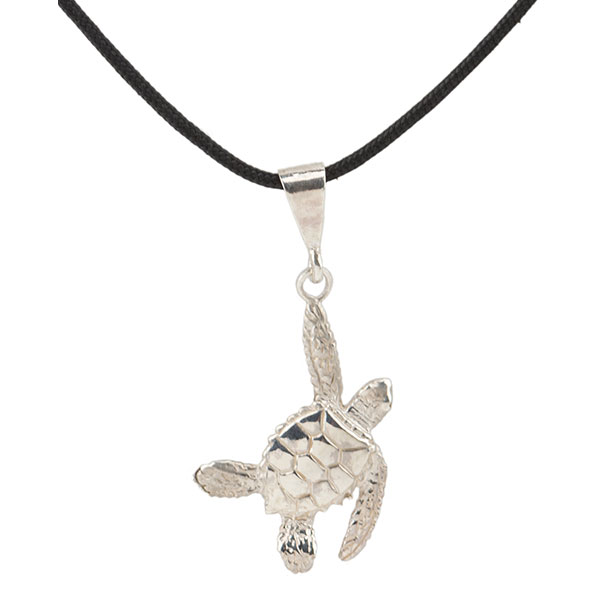 Sea Turtle Necklet, Left, Sterling Silver