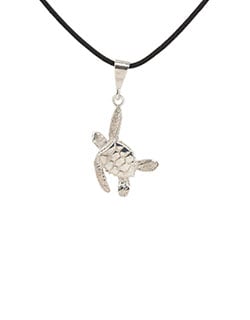 Sea Turtle Necklet, Right, Sterling Silver