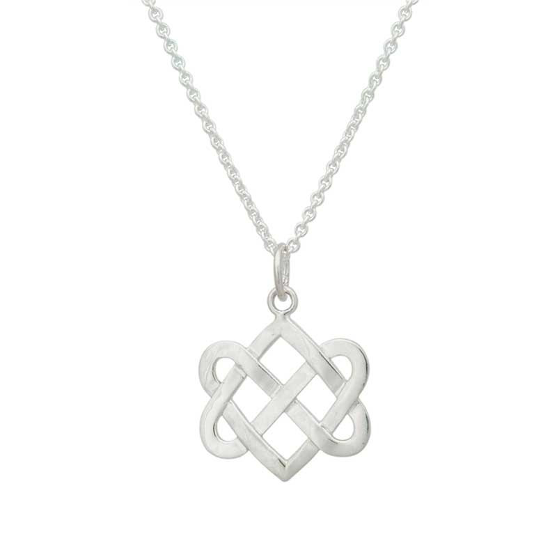 Never Ending Hearts Necklet, sterling silver with 18 inch sterling chain