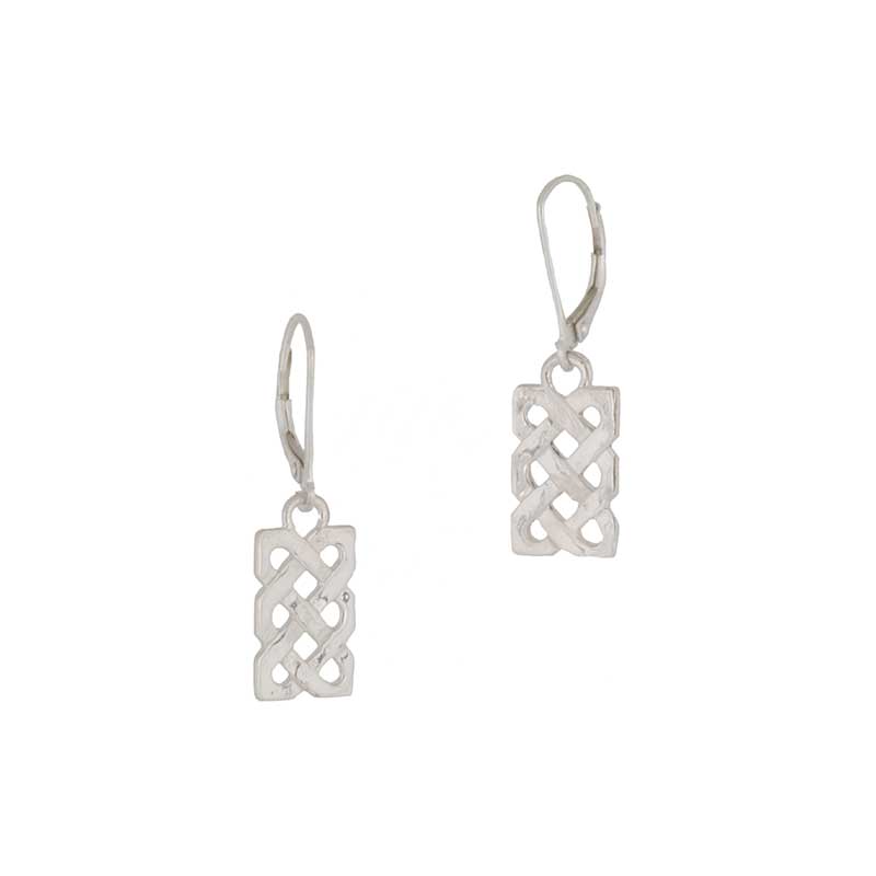 Celtic Sailor's Knot Earrings, Sterling silver, Leverback