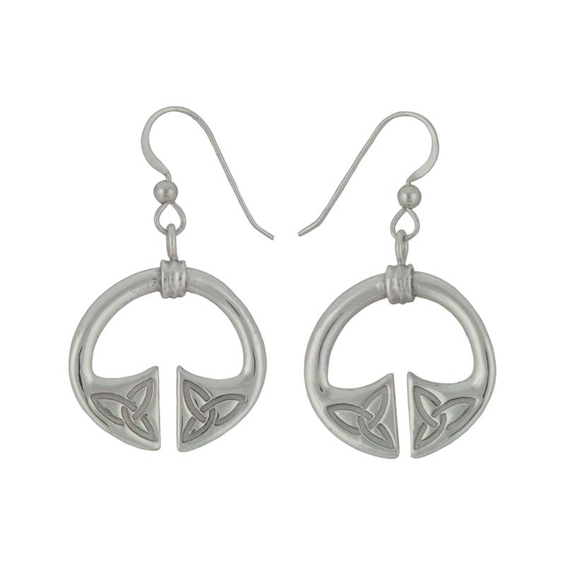 Spade Earrings, Sterling Silver