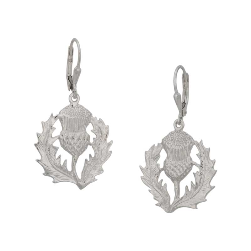 Thistle Earrings, Sterling Silver