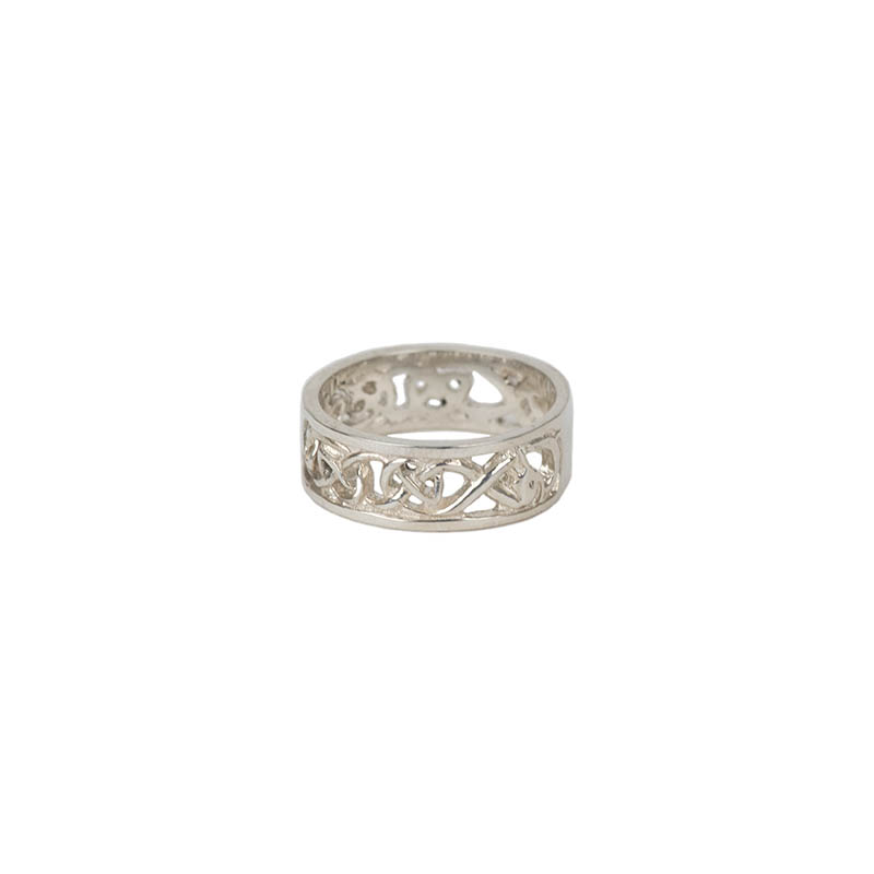 Celtic Wedding Band, Sterling Silver